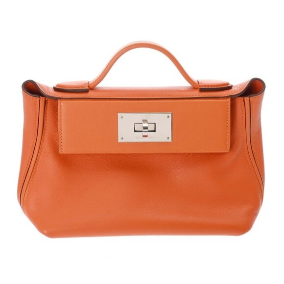 HERMES Van Quatre Mini Orange hand bag - Picture 1 of 10